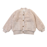 Donsje Unisex Taupe Teddy Olaan Cardigan